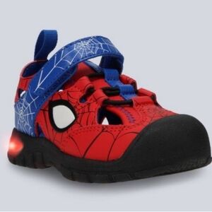 Spiderman Red and Blue Light Up Sandals Size 13